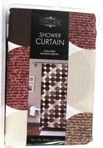 1 Count ParkLane Modern Dot Multicolored Faux Linen Shower Curtain 72&quot; X 72&quot; - £21.45 GBP