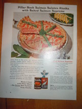 Vintage Pillar Rock Canned Salmon Recipe Print Magazine Advertisement 1966 - $75.95 MXN