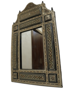 Vntage Handcrafted Egyptian Wood Inlaid Wall Mirror –Mother of Pearl Mosaic - €425,57 EUR