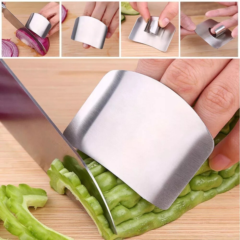 Kitchen Finger Protector Safe Stainless Steel Guard Slice Tools Hand Cut - $3.99