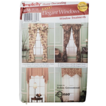 Simplicity 5688 Home Decor Sewing Pattern Elegant Windows Uncut Valance ... - £11.67 GBP