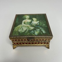 Schmid Bros Brass Music Jewelry Trinket Box Dauphin Francois Japan Close to You - £26.78 GBP