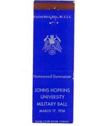 Matchbook Cover Johns Hopkins University Military Ball March 17 1956 - £3.94 GBP