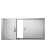 BBQ Access Door, 42W x 21H Inch Double Outdoor Kitchen Door, Stainless S... - $118.55