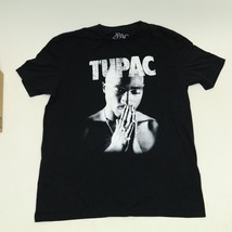 2Pac Tupac Shakur Black T-Shirt Rap Rapper Hip-Hop Praying Hands Size LARGE - £7.87 GBP