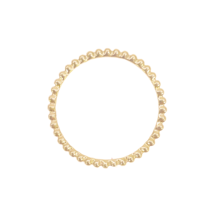 18ct Yellow Gold Dainty Beaded Stackable Ring 1.10mm Width - $226.33