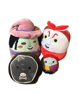 4 Squishmallow Shock Witch 12” &amp; Sally 5” Nightmare Before Christmas Plu... - €28,41 EUR