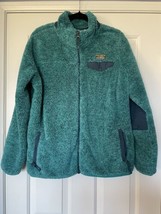 L.L. Bean High Hi Pile Fleece Full Zip Up XL Sherpa Jacket Green - £32.89 GBP