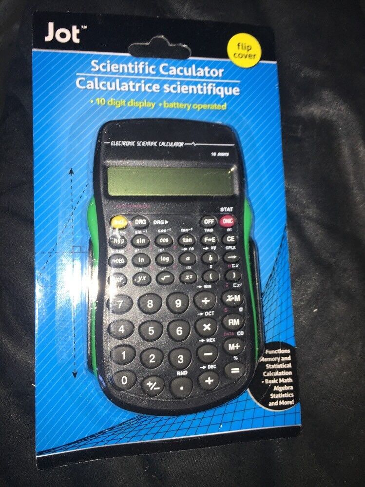 Jot Scientific Calculator 10 Digit Sine Cosine Tangent Cotangent 56 Func... - $8.79