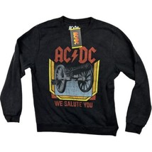 AC/DC Sweatshirt Mens Medium Black We Salute You Music Rock Sweater - $22.76