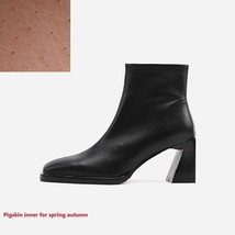 Simple Style Women Shoes Square Toe All Match Ladies Retro Shoe Ankle Boots Mode - £108.34 GBP