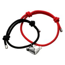 Women Fashion Red Black Rope Lover Gift Mascot Lucky Bracelets Stitching Necklac - £8.80 GBP