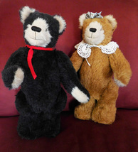 2 Can&#39;t Bear To Part Barbara Golden Mohair Teddy Bears 1990&#39;s - £44.10 GBP