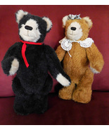 2 Can&#39;t Bear To Part Barbara Golden Mohair Teddy Bears 1990&#39;s - £43.83 GBP
