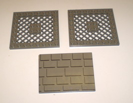 3 Used LEGO 8x8 Dark Gray Plate With Grille without Hole &amp; 6x8 Slope 4151 - 4515 - £7.43 GBP