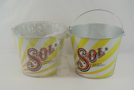 Sol Lot of 2 Ice Buckets Cerveza Importada Galvanized Steel Beer BBQ Party - £30.72 GBP