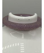 Signed KENNETH J. LANE Lavender Carved Plastic Lucite? Bangle Bracelet E... - $41.58