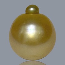 Giant Oval 15.5 x 18.3mm 28.7 Carats Rich Gold Philippines South Sea Pearl Loose - £357.42 GBP