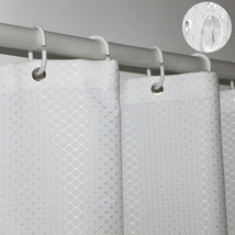 Tektrum 72”x78” Waffle Jacquard Shower Curtain Water Repellent (White) - $29.95