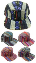 Crown Tribal Native American Navajo Aztec 5 Panel Camper Strapback Hat Cap Retro - £9.39 GBP