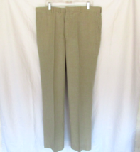 John Weirtz Vintage New men&#39;s pants W40xL34 beige flat front - $29.35