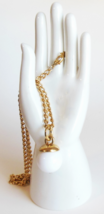 Vintage Jewelry Necklace By Napier Gold Tone with White Round Bead Lobst... - £15.76 GBP