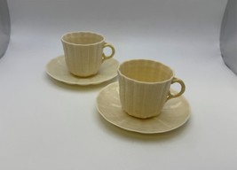 Pair of Belleek TRIDACNA Demitasse Cups &amp; Saucers - $44.99