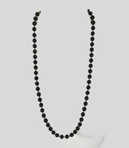 Vintage Monet Necklace 30” Black Beads Gold Accents - $15.00
