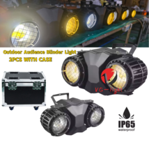 2pc IP65 Waterproof 200W LED Blinder Light 2 Eyes COB Audience Light W/CASE - $888.26