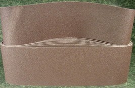 10pc 6 " X 132" 80 Grit Sanding Belt Aluminum Oxide Made In Usa Butt Joint Sand - £127.42 GBP