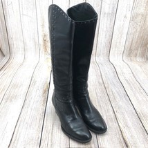Born Studded Black Thick Leather Knee High Riding Boots In Women&#39;s Size 9 - $54.95