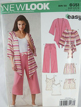 Simplicity New Look 6651 Dress Size 6 8 19 12 14 16 Easy Camasol shorts pants - £5.59 GBP