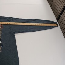 Gildan Ultra Cotton WILD WEST SHOOTOUT Mens Green Graphic T-Shirt Long Sleeve XL image 8