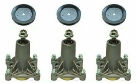 (3) Spindle Assembly 187292 W/ Pulley 153532 - 42&quot; 48&quot; Deck Fits HUSQ532192870 - £61.51 GBP