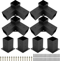 Pergola Brackets Kit 4X4(Actual: 3.5X3.5&#39;&#39;) Pergola Kit With Brackets 3-Way - £99.72 GBP