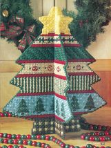 Plastic Canvas Folk Art Xmas Tree Bell Garland Angel Wall Decor Hanger Patterns - £7.84 GBP