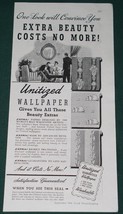 Unitized Wallpaper Good Housekeeping Magazine Ad Vintage 1941 - £6.28 GBP