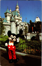 Vtg Postcard Welcome to Fantasy Land, Mickey Mouse, Disneyland, PM 1989 - £5.36 GBP