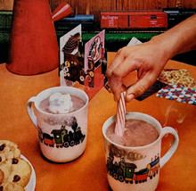 1961 Nestlé Hot Cocoa Mix Advertisement Train Railroad Room Christmas DW... - $12.00