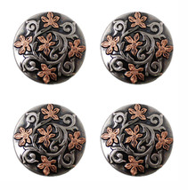 Concho Set of 4 Conchos Western Saddle Tack Two-Tone Engraved 401573 - $28.70