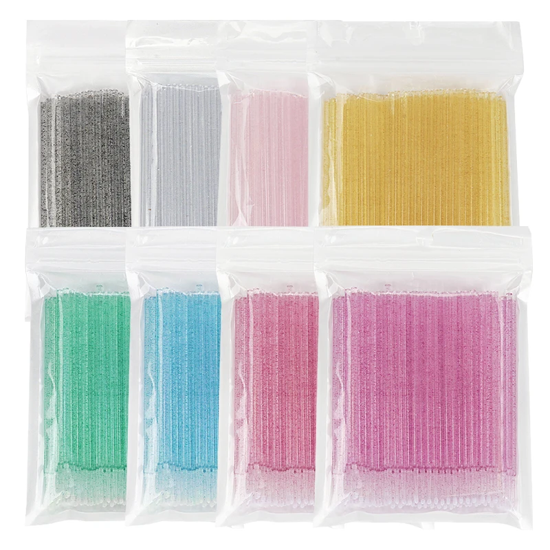 100 Pcs Disposable Crystal MicroBrush IndiviB Lash Removing Swab Micro Brush For - £18.77 GBP