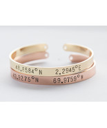 Coordinates bracelet, long distance coordinates relationship gift, anniv... - £20.78 GBP