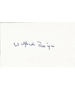 Major Sir Wilfred Patrick Thesiger Signed 3x5 Index Card - $148.49