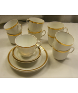 Vintage Lot 14 Pieces White Bowls Plates Cups China Gold Trim 8-C - $737.63 MXN