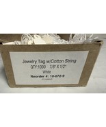 Pack of 1000 Jewelry tag w/ cotton string 3/8” x 13/16”- white - $328.47 MXN