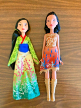 2015 2016 11&quot; Hasbro Royal Shimmer Disney&#39;s POCAHONTAS &amp; MULAN Dolls Lot... - $14.84