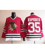 Blackhawks #35 Tony Esposito Jersey Old Style Uniform Red - €42,55 EUR