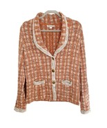 Pendleton Vintage Silk Blend Tweed Plaid Button Front Cardigan Jacket Small - $46.75