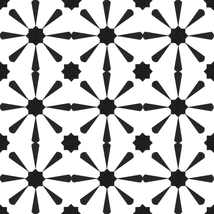 Caltero Geometric Wallpaper 17.7&#39;&#39;×118&#39;&#39; Black and White Wallpaper Peel ... - £11.99 GBP