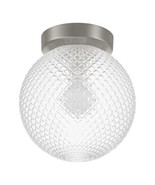 Hampton Bay Walsh 8&quot; 1-Light Brushed Nickel Flush Mount w/ Prismatic Gla... - $617.35 MXN